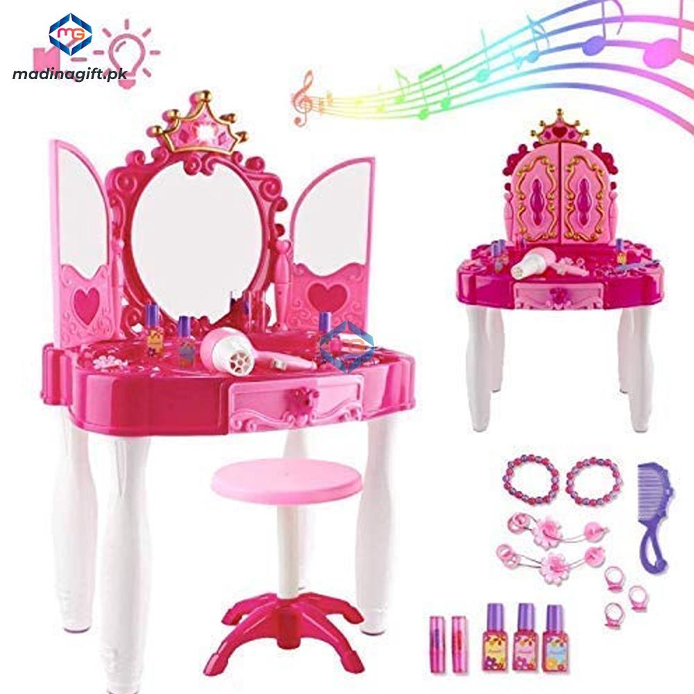 Princess Vanity Crown Mirror Dressing Table - 661-21 - Madina Gift