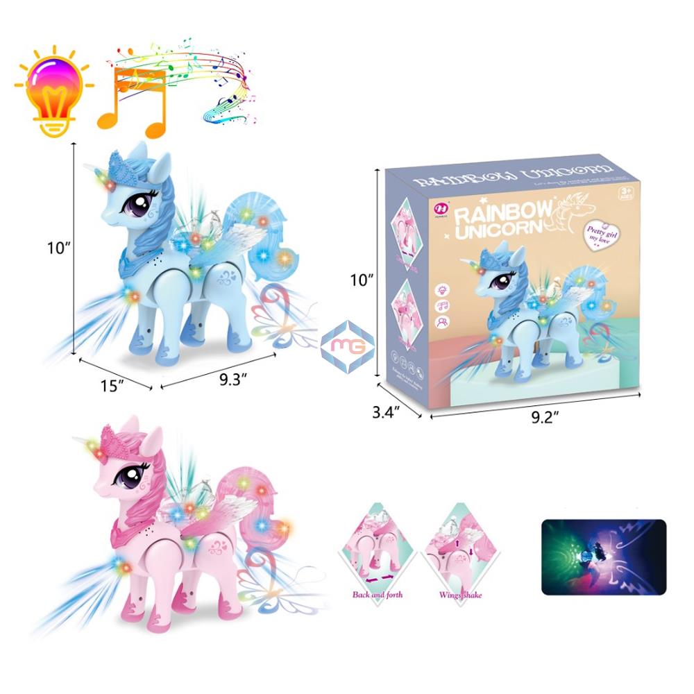 Rainbow Unicorn Walking Toy - HJ708 - Madina Gift