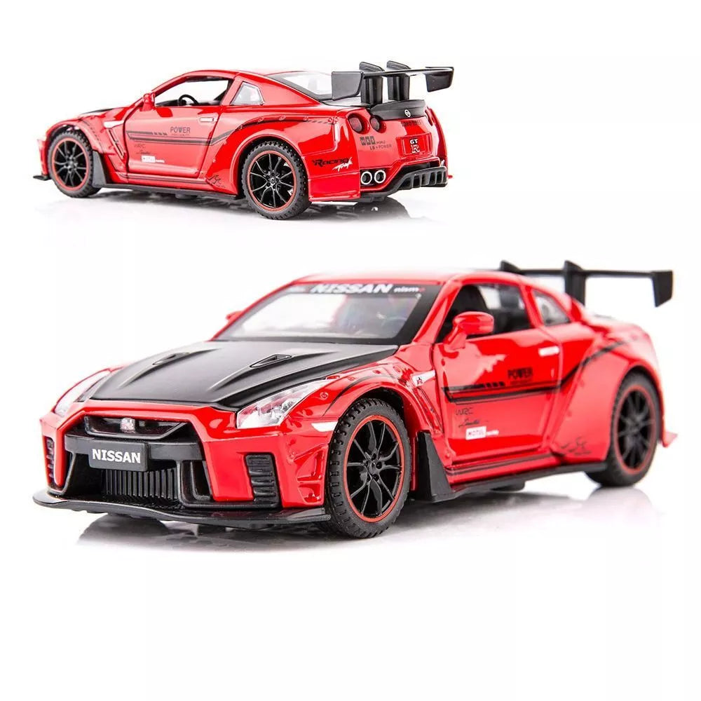 Nissan GT-R Diecast Alloy Car Model 1:24 Scale With Light And Music - Madina Gift