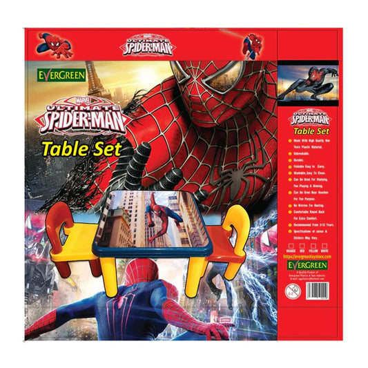 Evergreen Spider Man Table Chair Set - Madina Gift