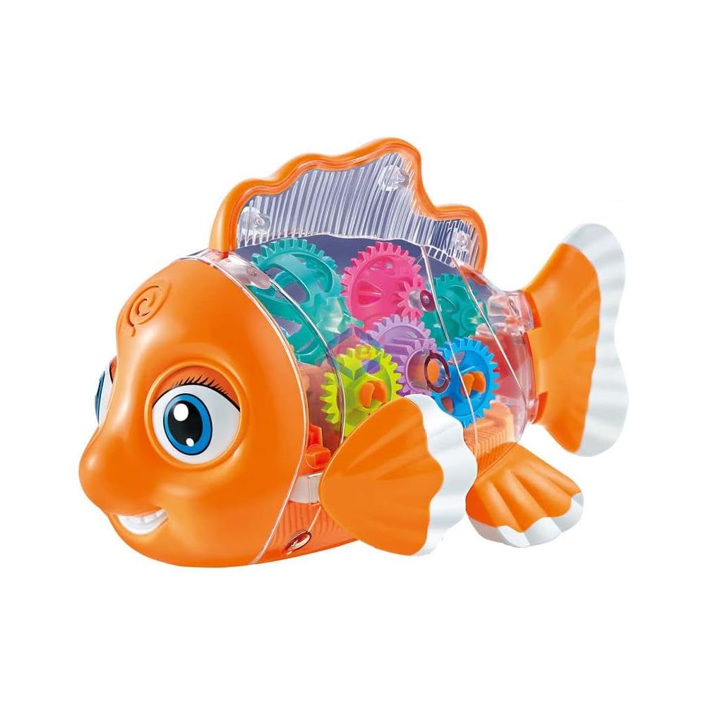 Transparent Electric Gear Gold Fish - 8701 - Madina Gift