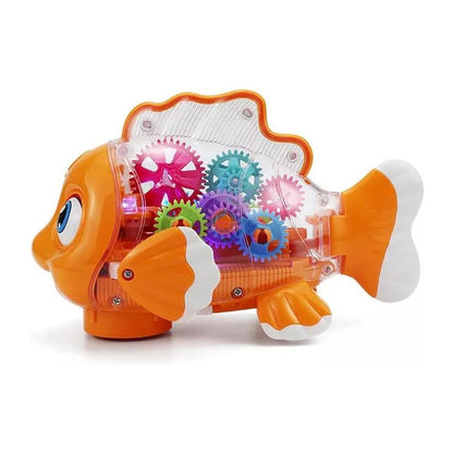 Transparent Electric Gear Gold Fish - 8701 - Madina Gift