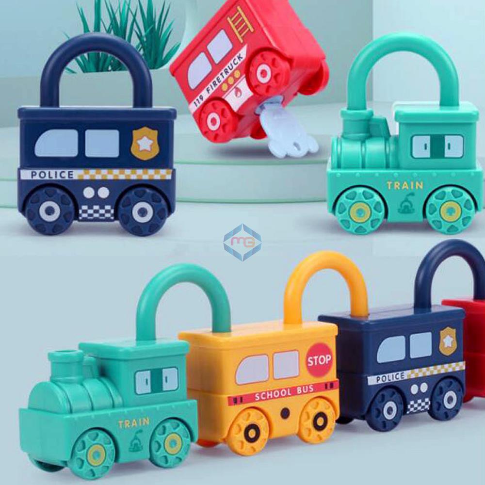 Padlock Car Montessori Toys for Toddlers - 226-3AB - Madina Gift