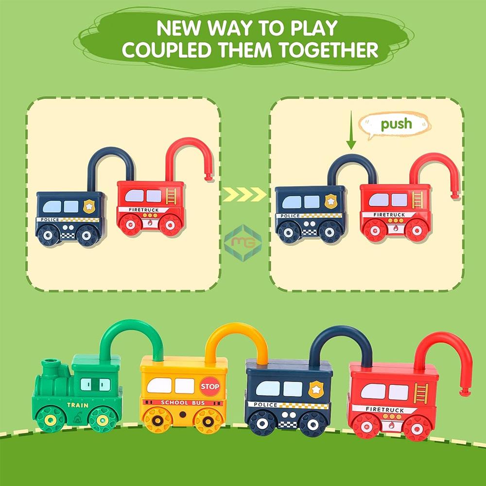 Padlock Car Montessori Toys for Toddlers - 226-3AB - Madina Gift