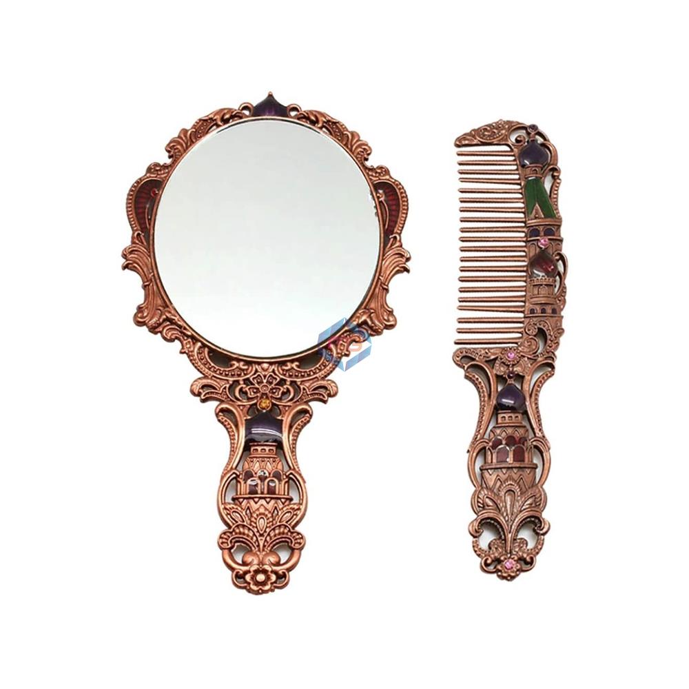 Women's Vintage Cosmetic Mirror & Comb - Madina Gift