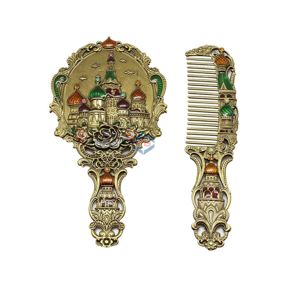 Women's Vintage Cosmetic Mirror & Comb - Madina Gift