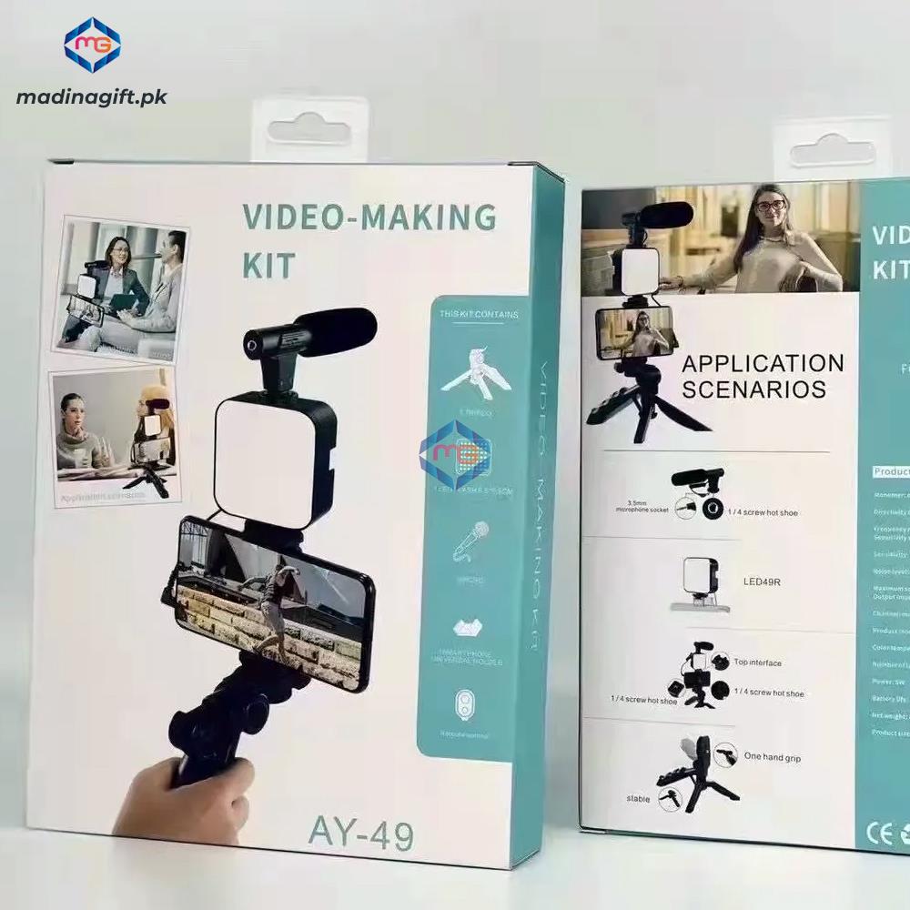 Video Making Kit Vlogging Tripod AY-49 - Madina Gift