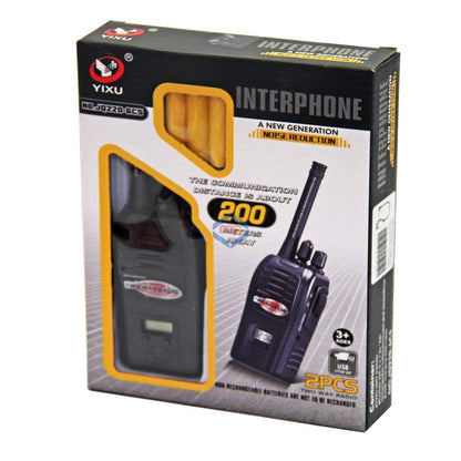 Interphone Rechargeable Walkie Talkie 200 Meters - JQ220-6C5 - Madina Gift