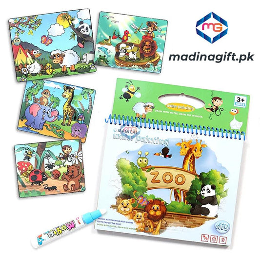 Water Doodle Coloring Zoo Book - GY9780 - Madina Gift